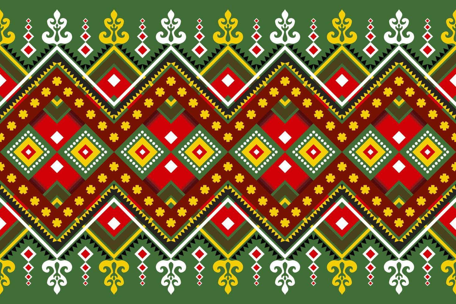 Seamless geometric ethnic asian oriental and tradition pattern design for texture and background. Silk and fabric pattern decoration for carpet, clothing, wrapping and wallpaper vector