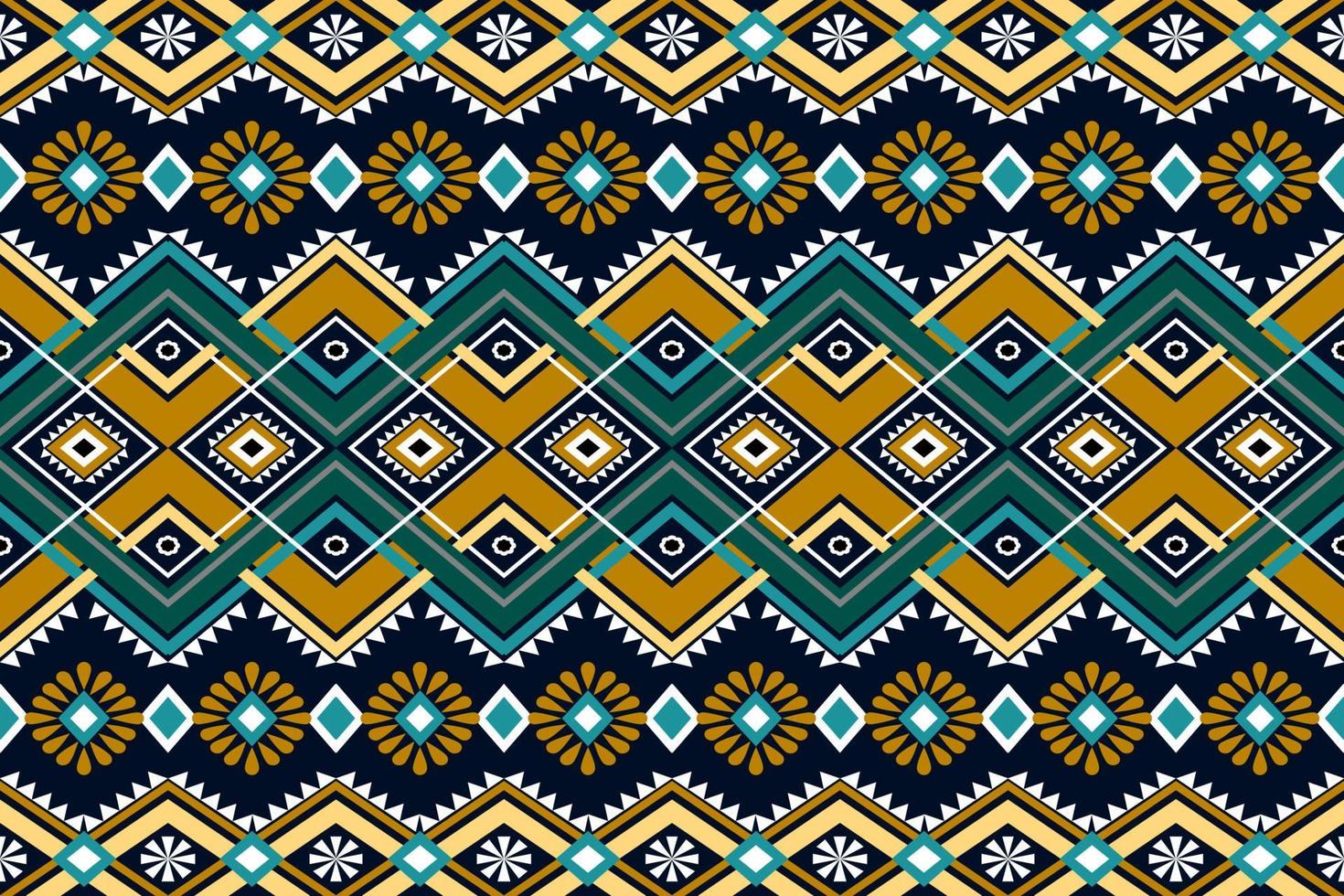 Seamless geometric ethnic asian oriental and tradition pattern design for texture and background. Silk and fabric pattern decoration for carpet, clothing, wrapping and wallpaper vector