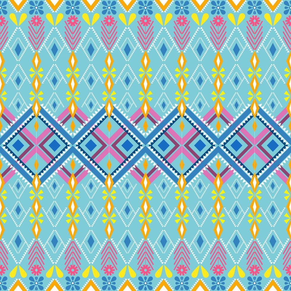 Seamless geometric ethnic asian oriental and tradition pattern design for texture and background. Silk and fabric pattern decoration for carpet, clothing, wrapping and wallpaper vector
