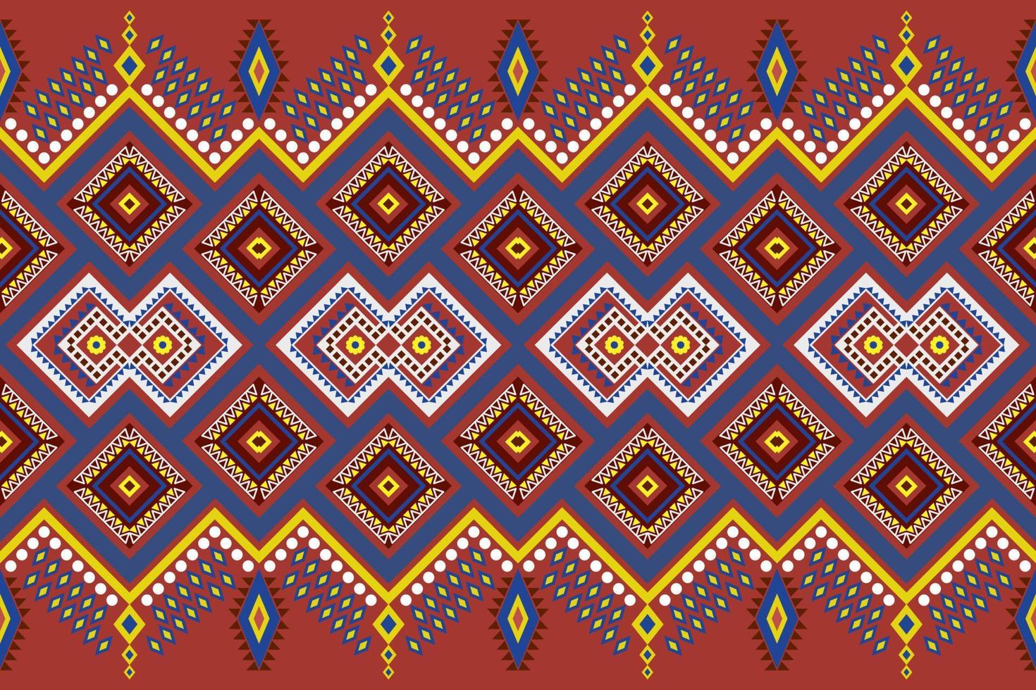 Seamless geometric ethnic asian oriental and tradition pattern design for texture and background. Silk and fabric pattern decoration for carpet, clothing, wrapping and wallpaper vector
