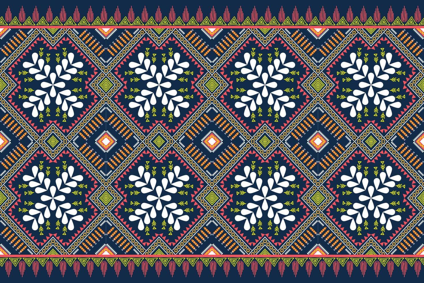 Seamless geometric ethnic asian oriental and tradition pattern design for texture and background. Silk and fabric pattern decoration for carpet, clothing, wrapping and wallpaper vector