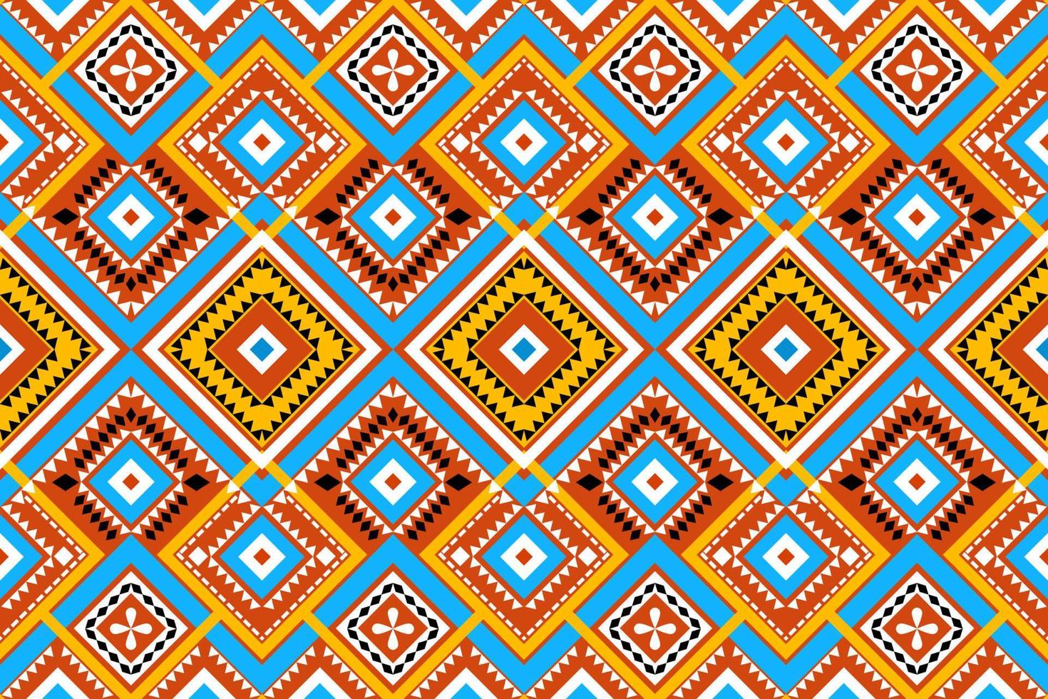 Seamless geometric ethnic asian oriental and tradition pattern design for texture and background. Silk and fabric pattern decoration for carpet, clothing, wrapping and wallpaper vector