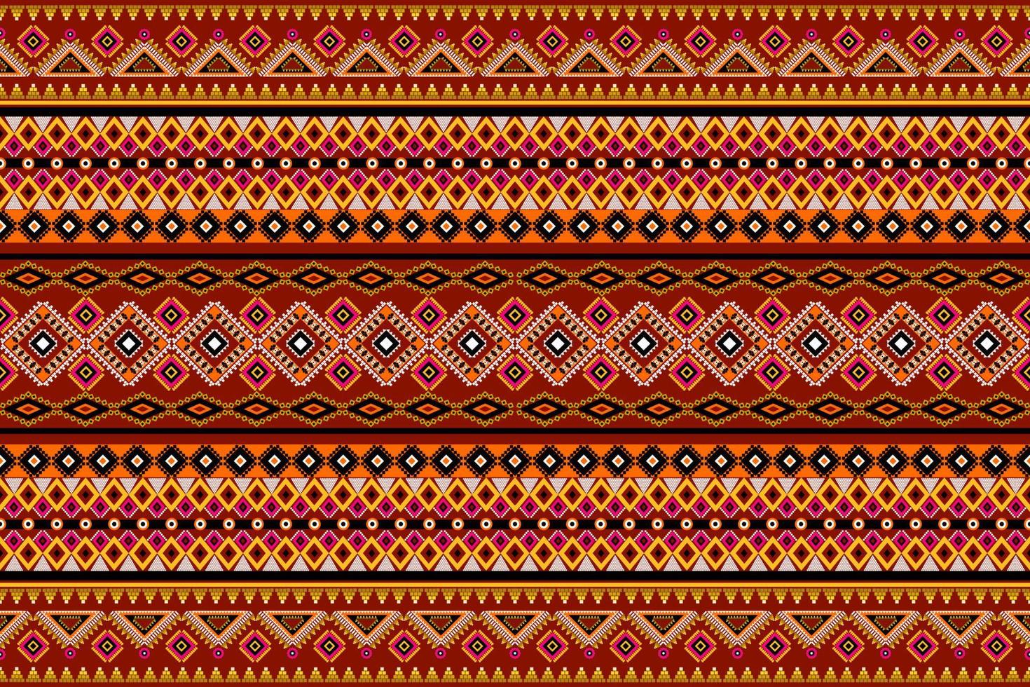 Seamless geometric ethnic asian oriental and tradition pattern design for texture and background. Silk and fabric pattern decoration for carpet, clothing, wrapping and wallpaper vector