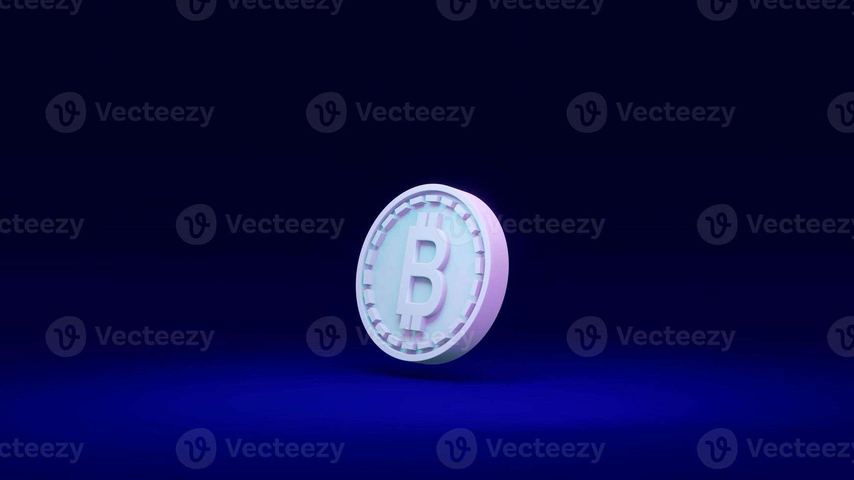 3D Rendering cryptocurrency B coin as referring to blockchain on background concept of Decentralized finance. 3D render. 3D illustration. photo