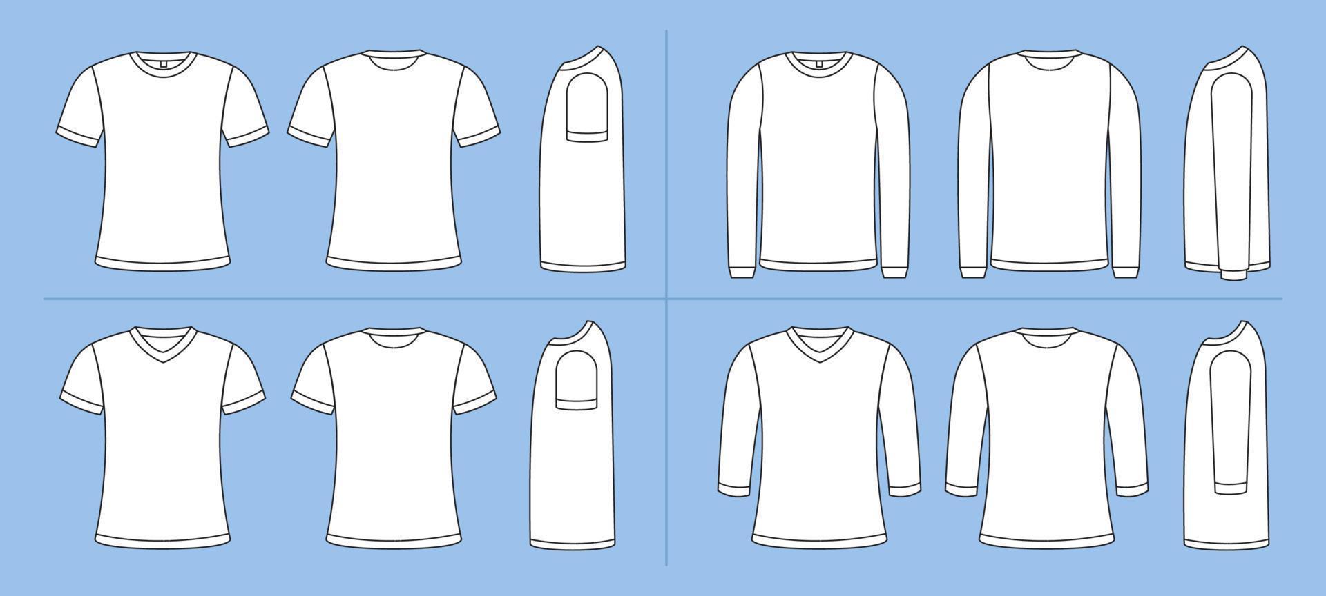 T-shirt Alternative Preview Side Set vector