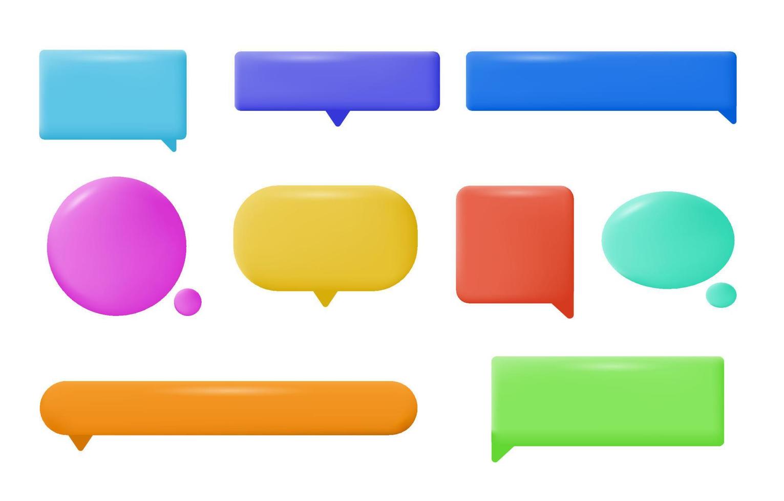 Simple Bubble Chat 3D Template vector