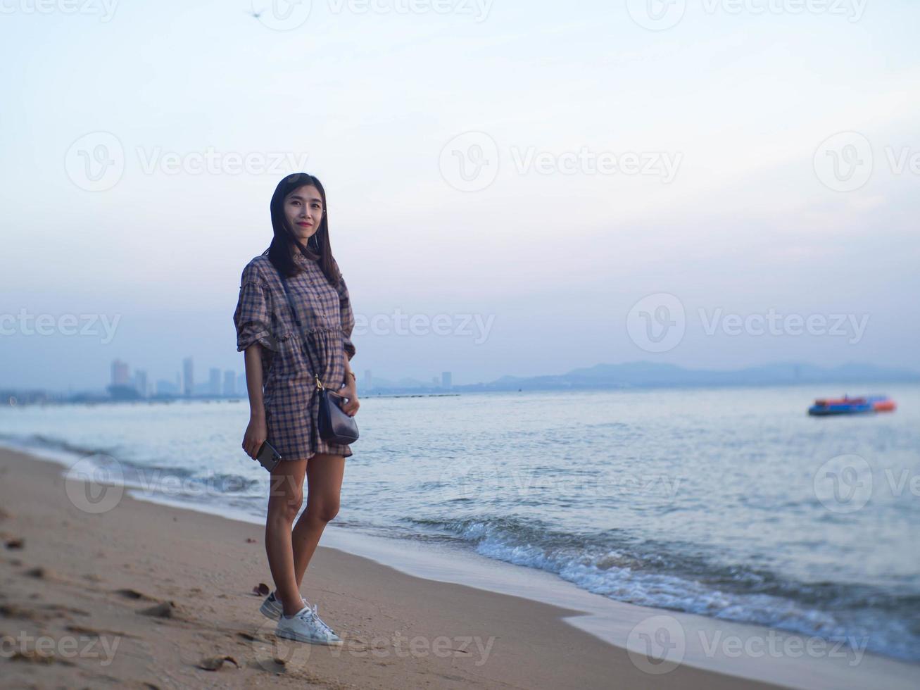 Woman and sea photo