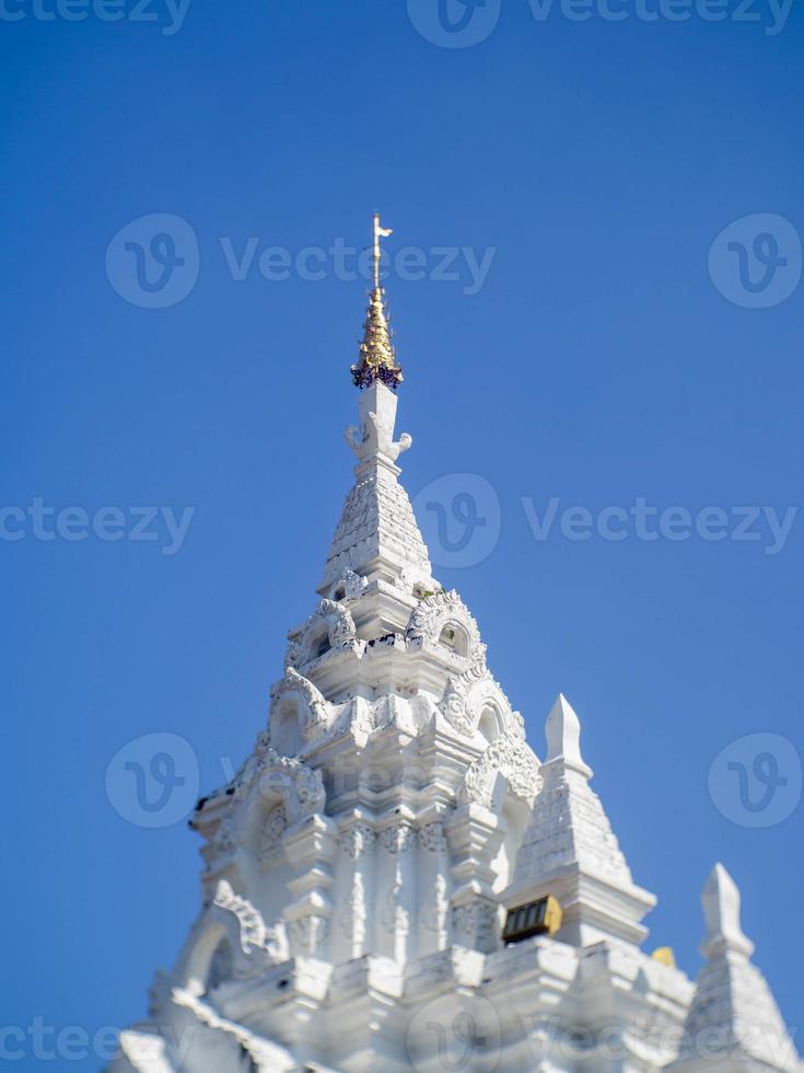 white temple in Thailand photo