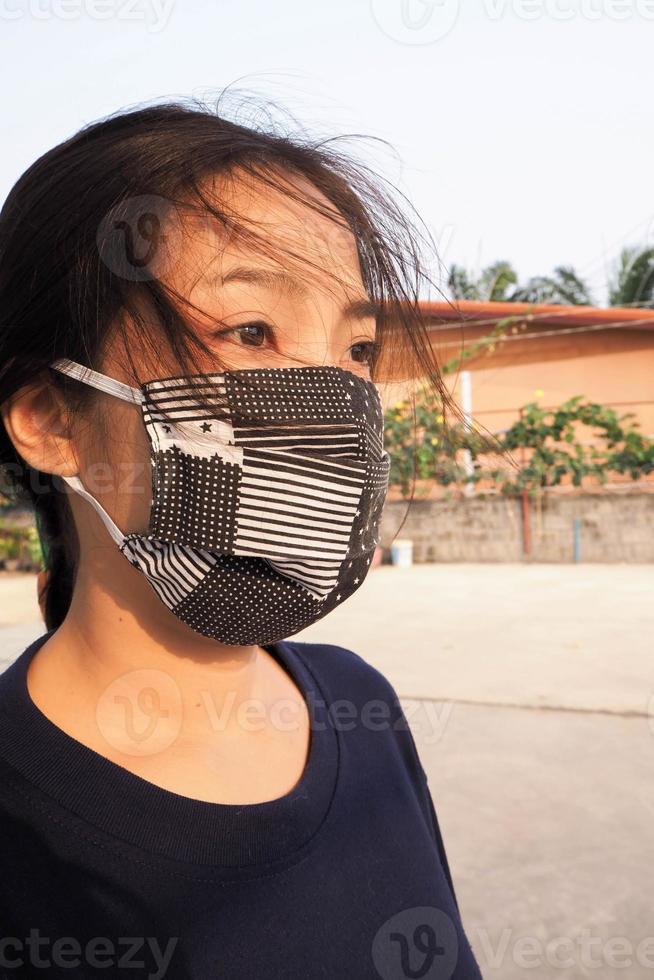 Woman and mask photo