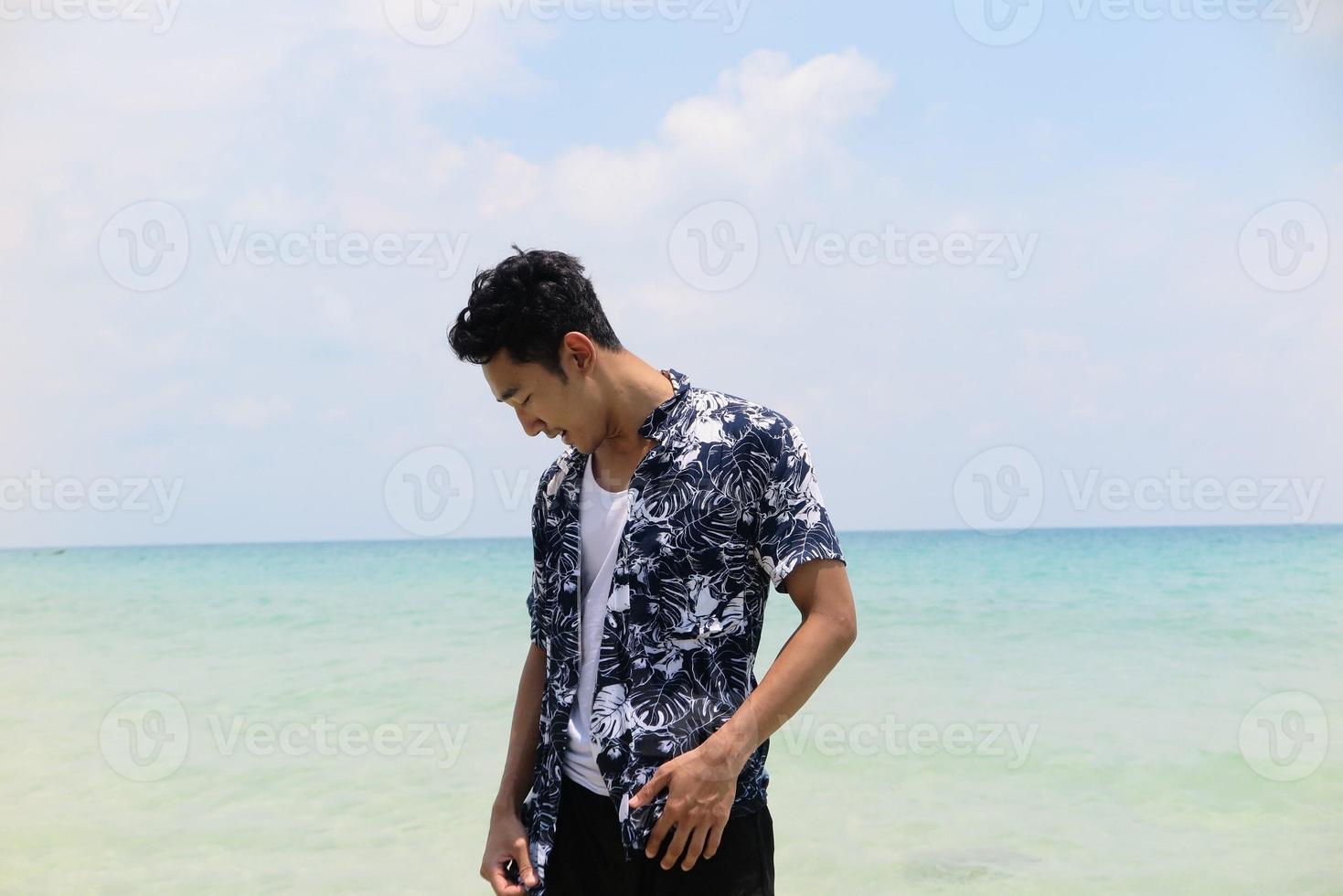 Man and sea photo