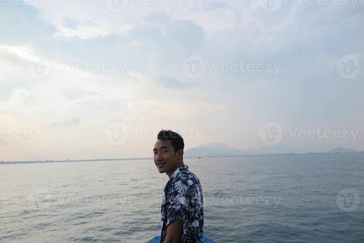 Man and sea photo