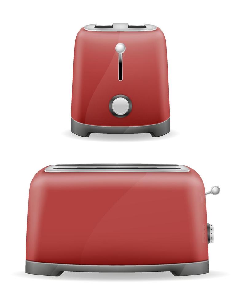 vintage old retro toaster vector illustration isolated on white background