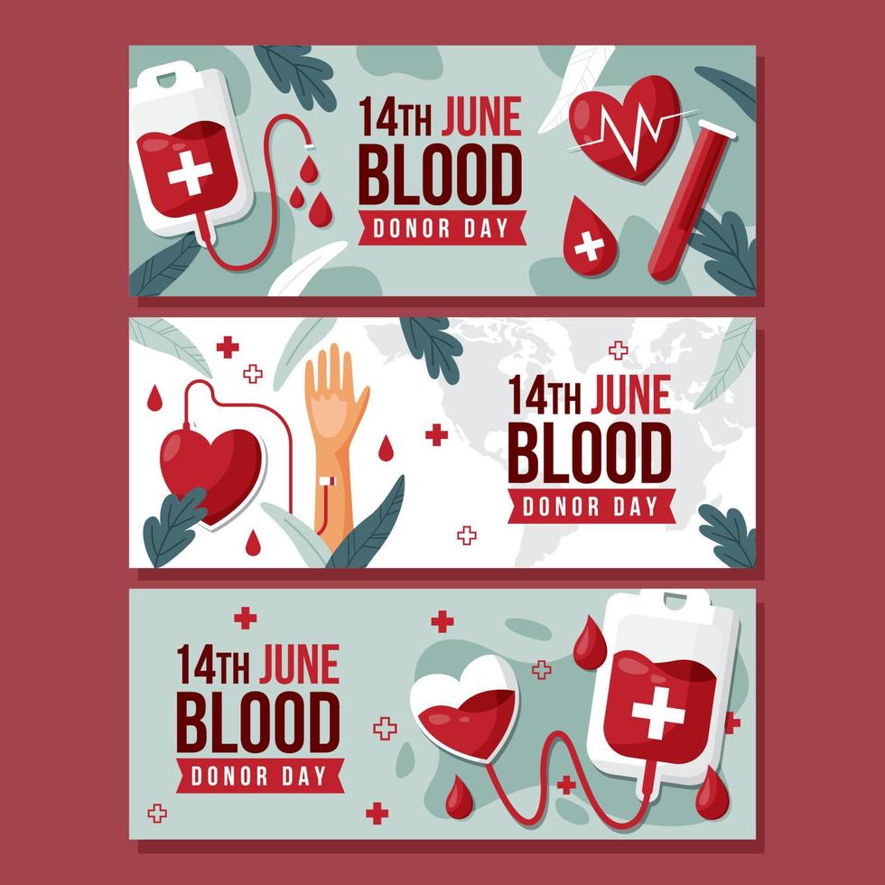 cartel del día mundial del donante de sangre vector