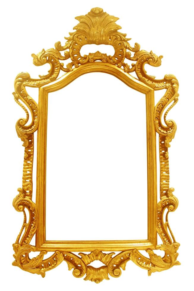 vintage frame on white background photo