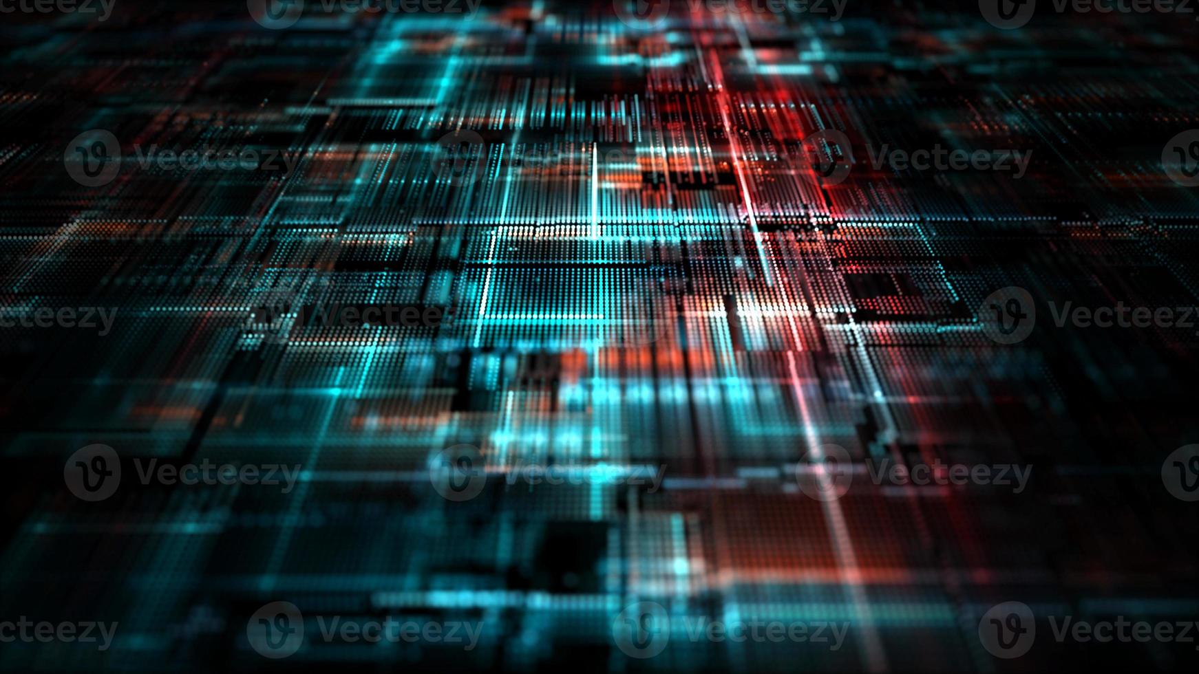 Digital Particle and Light flow. Digital Cyberspace and Data Network Connections Concept. Transfer Digital Data High Speed Internet. Technology background. photo