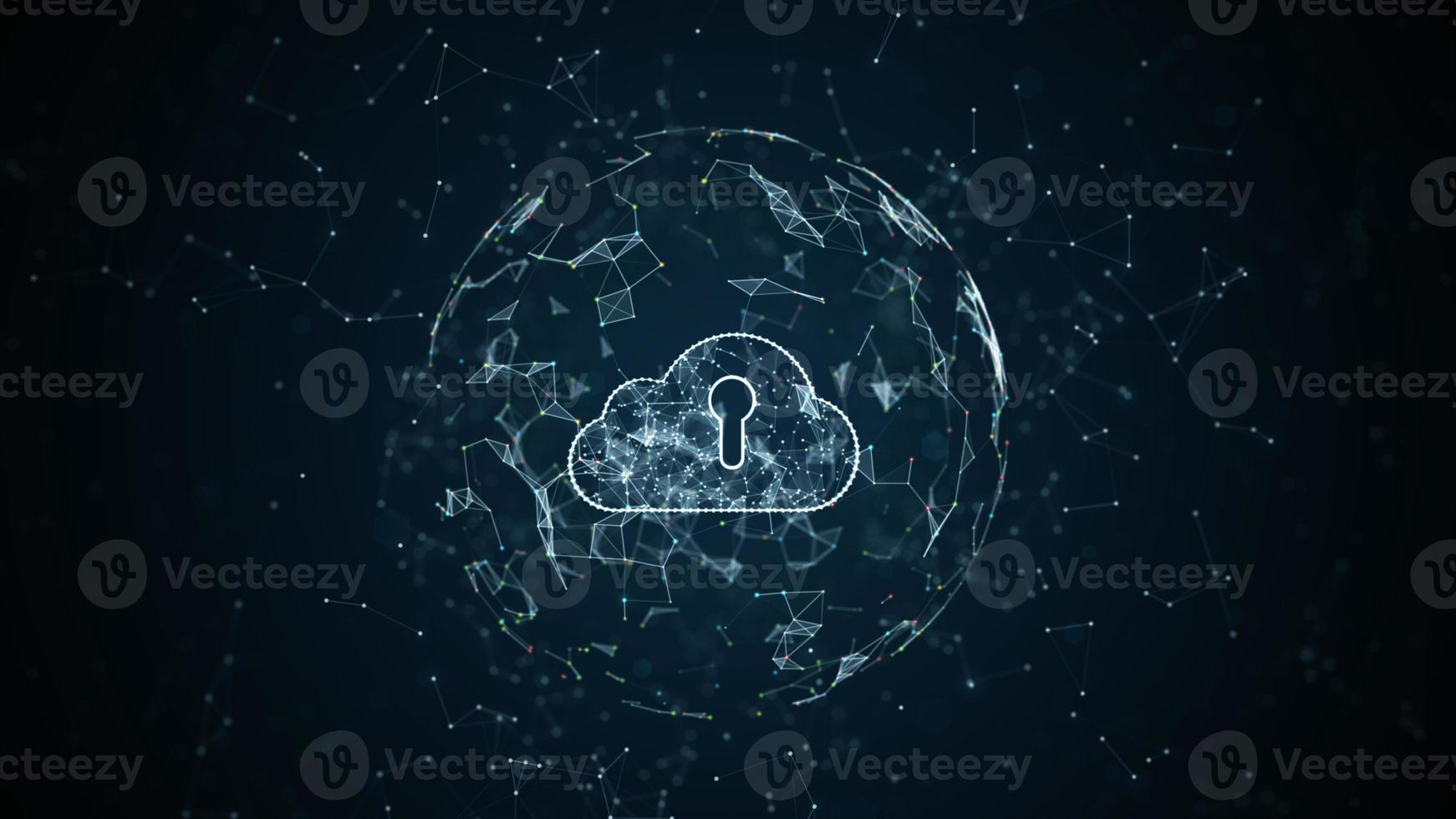 Cyber security digital data network, Technology internet and big data of cloud computing using artificial intelligence, 5g high-speed connection data analysis, Futuristic digital abstract background. photo