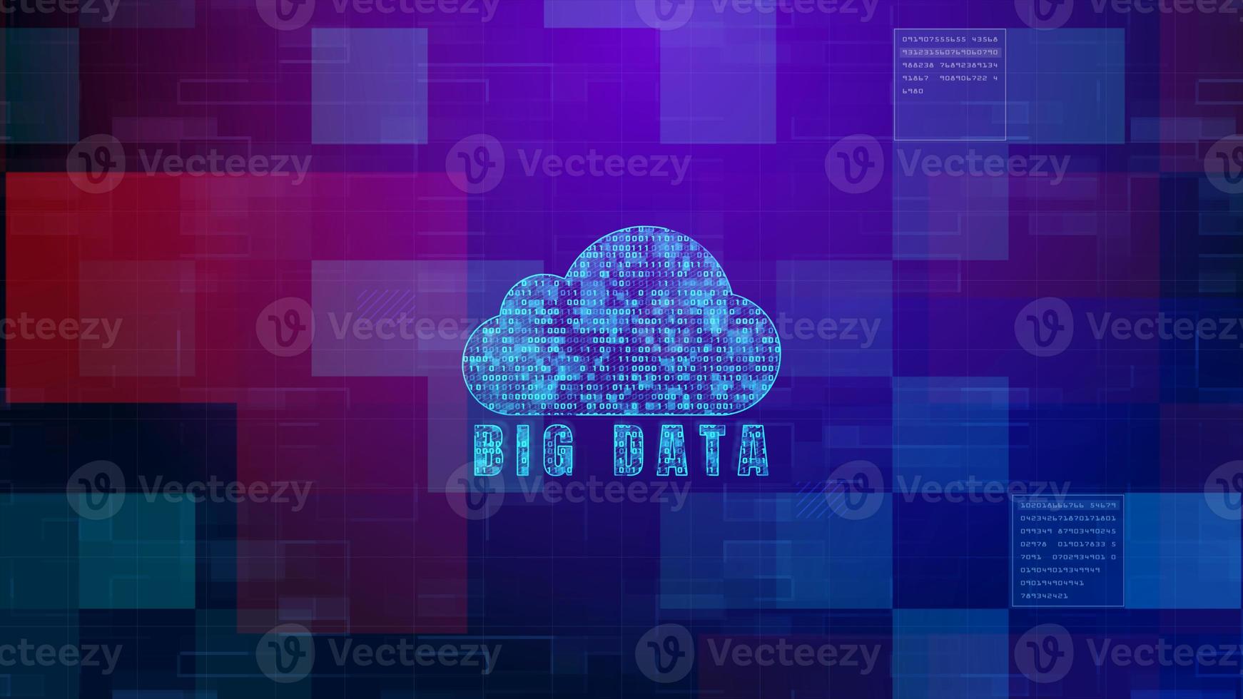 Digital cloud computing, Technology digital data futuristic abstract background photo