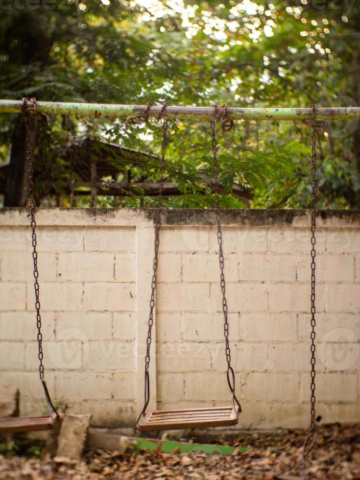 old playground and vintage photo