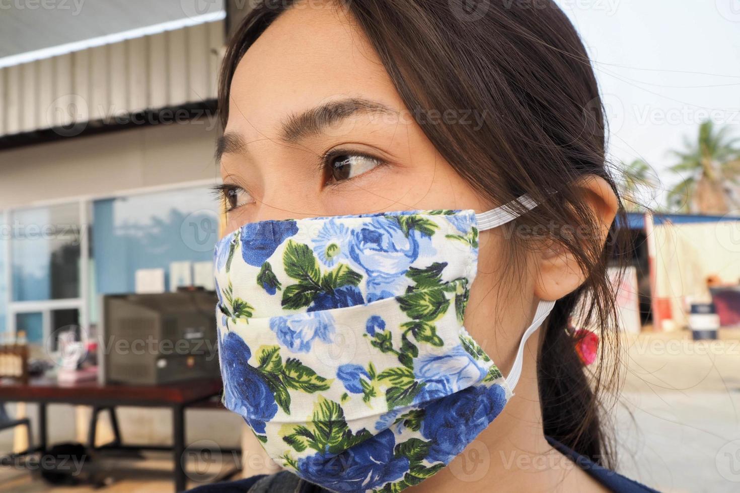 woman and mask photo