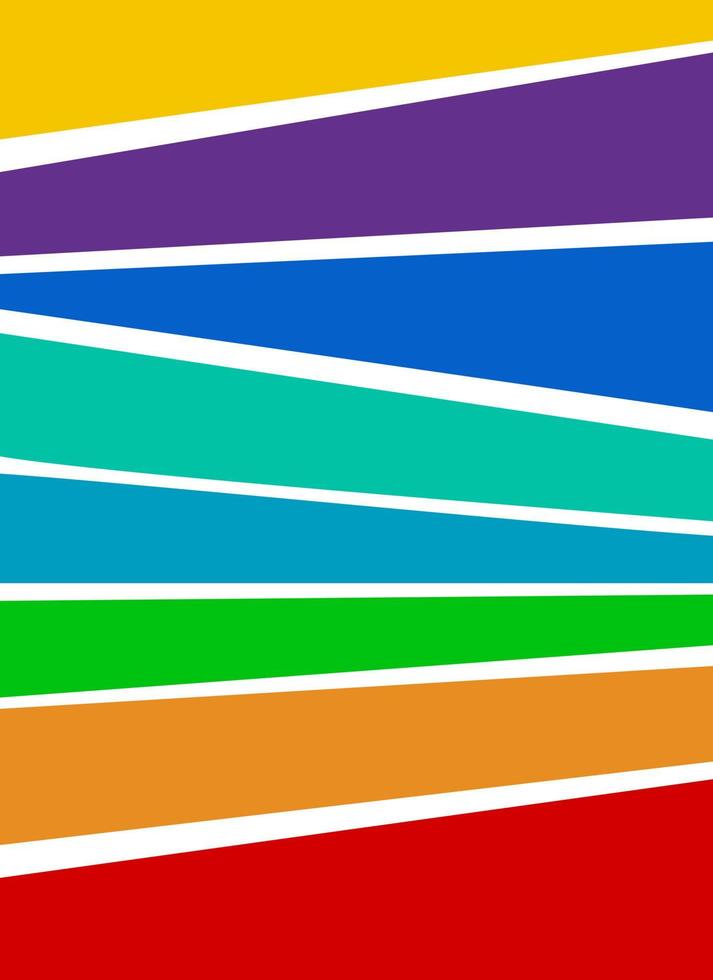 Abstract pattern of lines of bright rainbow colors. Modern wall art. vector