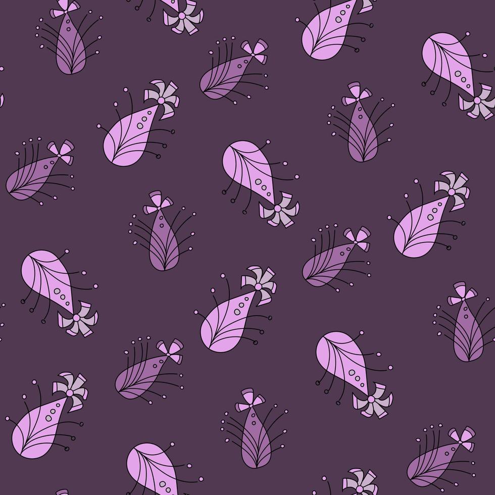 abstract botanical seamless pattern. stylized exotic flowers . Theme of ecology, environment, nature protection vector