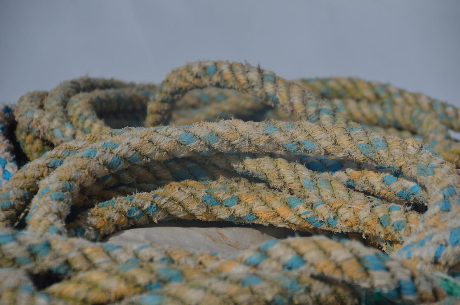 thick rope on a ship photo