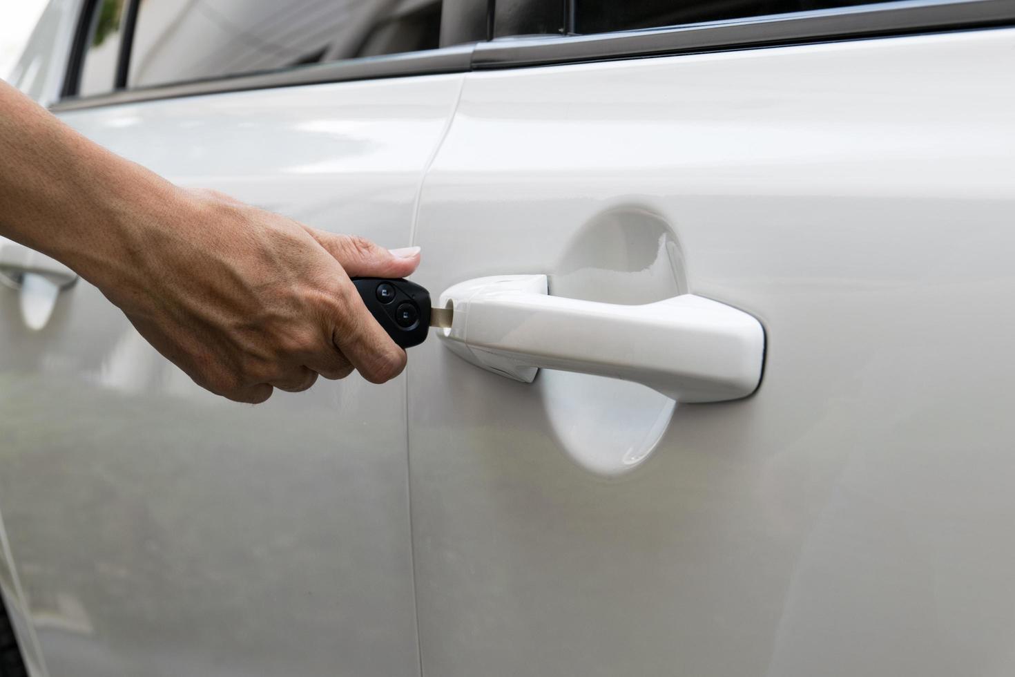 open car door with key photo