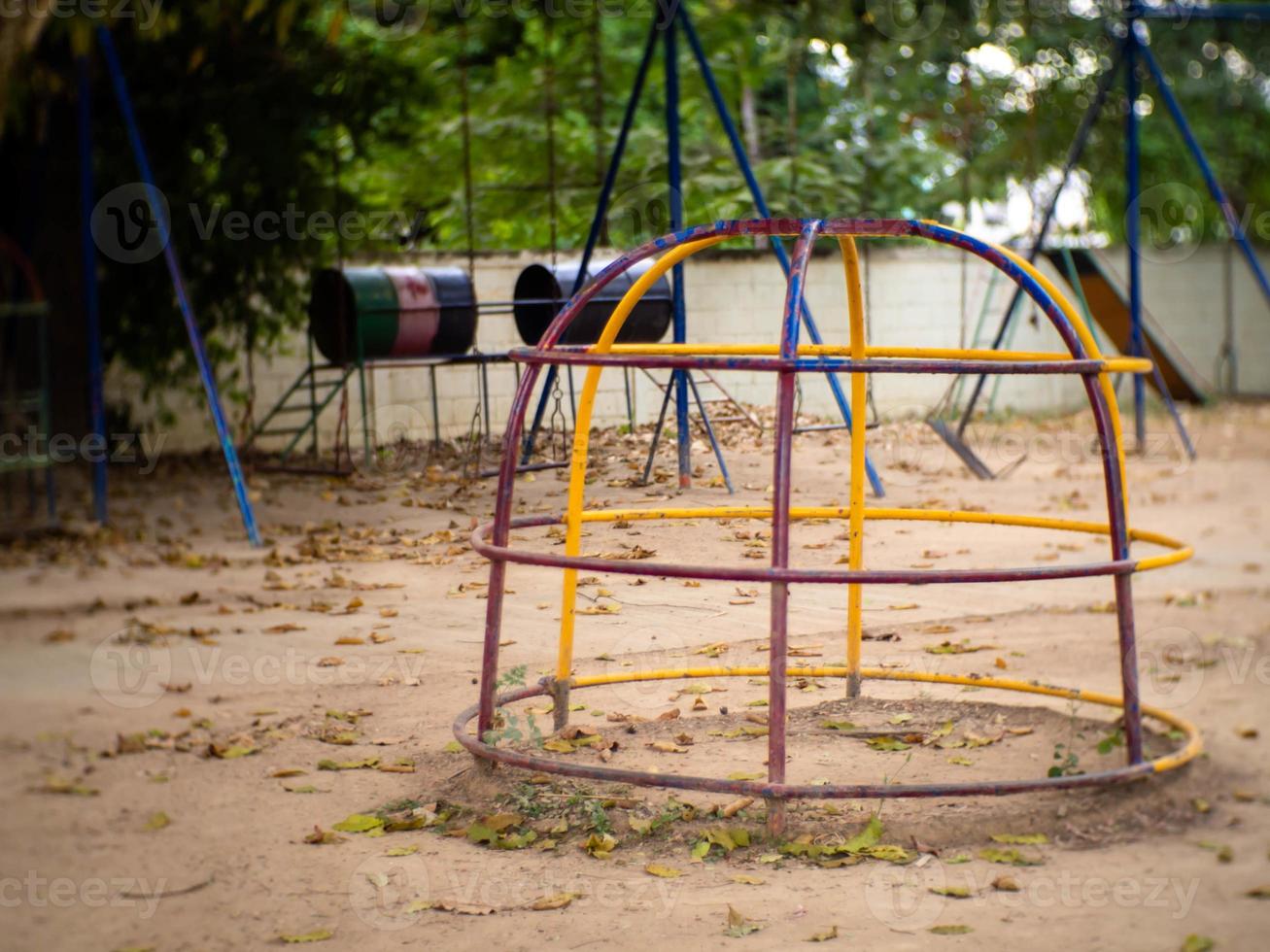 old playground and vintage photo