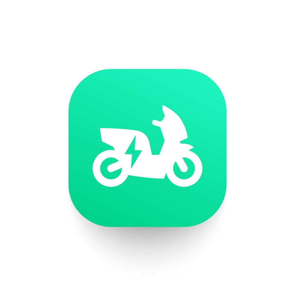 electric scooter, motorbike vector icon