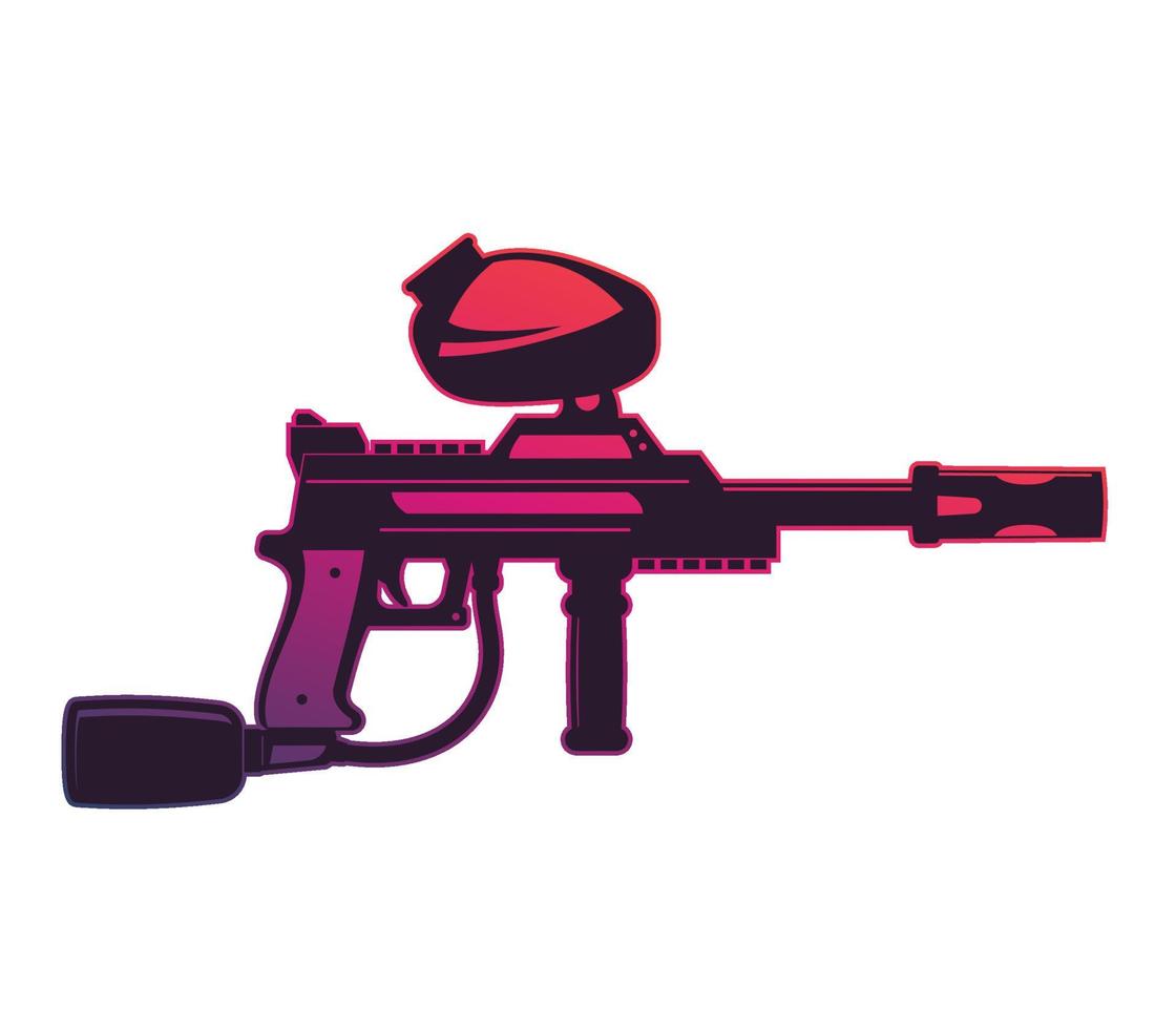 paintball gun isolated over white vector