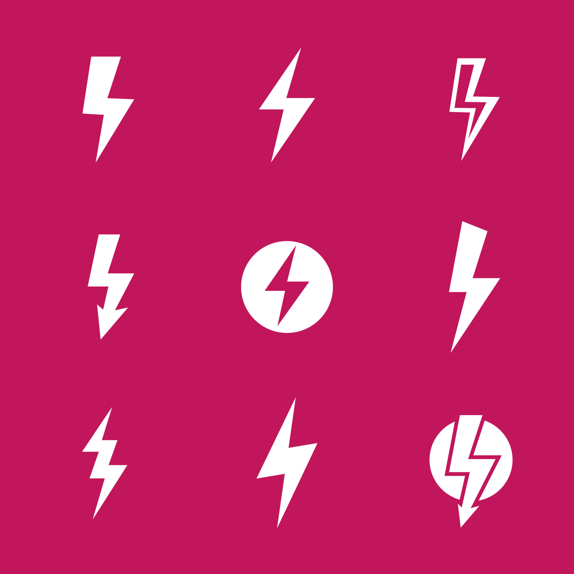 Lightning bolts, warning vector signs 6883293 Vector Art at Vecteezy