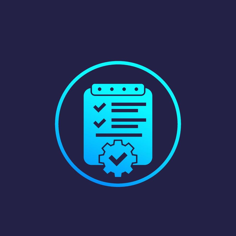 Project management, plan vector icon