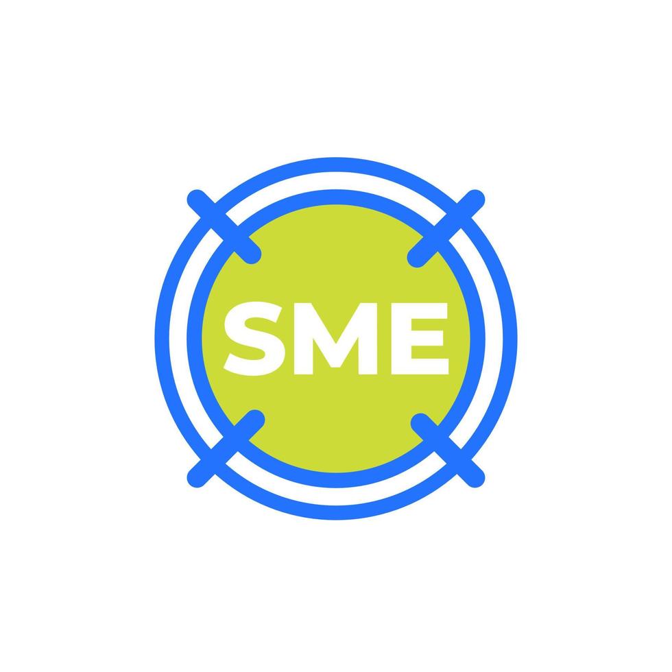 SME icon with target, vector
