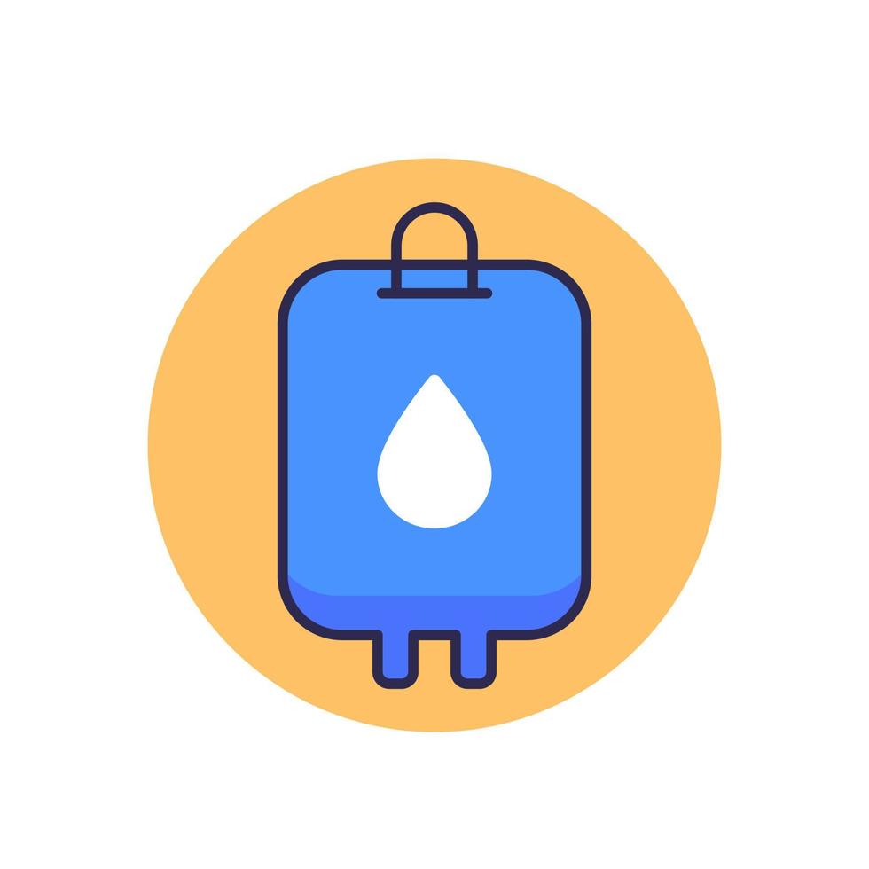 iv bag, infusion drip vector icon