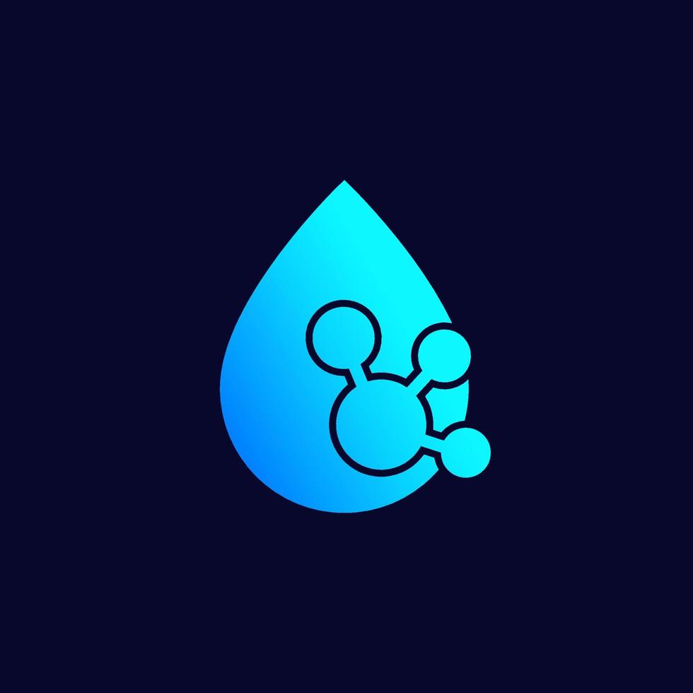 Acid drop, chemical vector icon