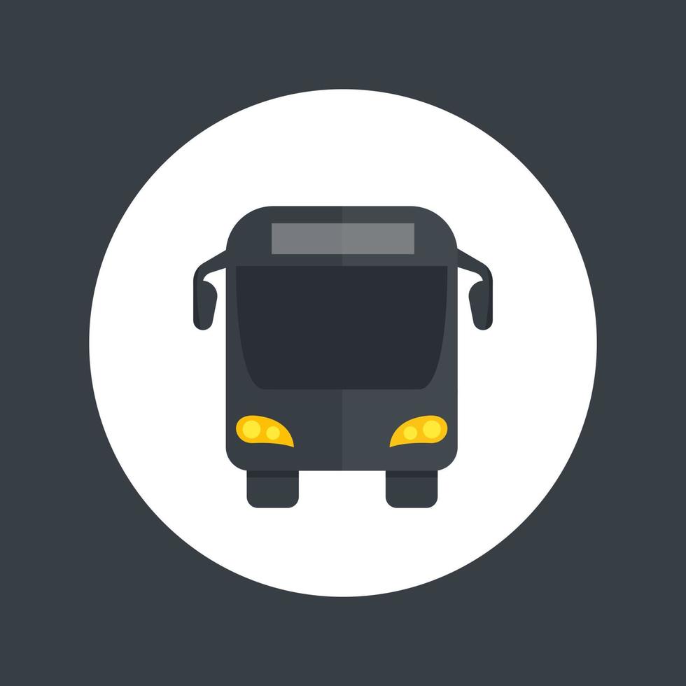 icono de autobús en estilo plano vector