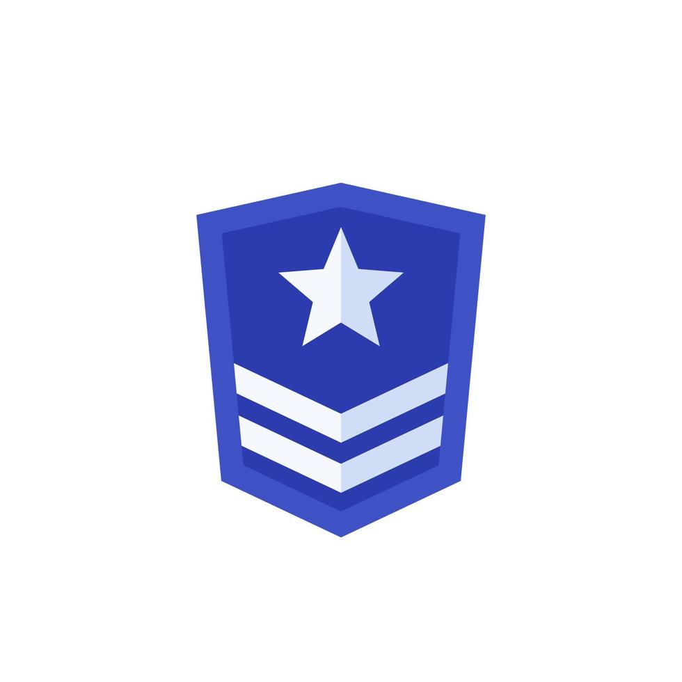 rango militar, icono del logotipo del ejército vector