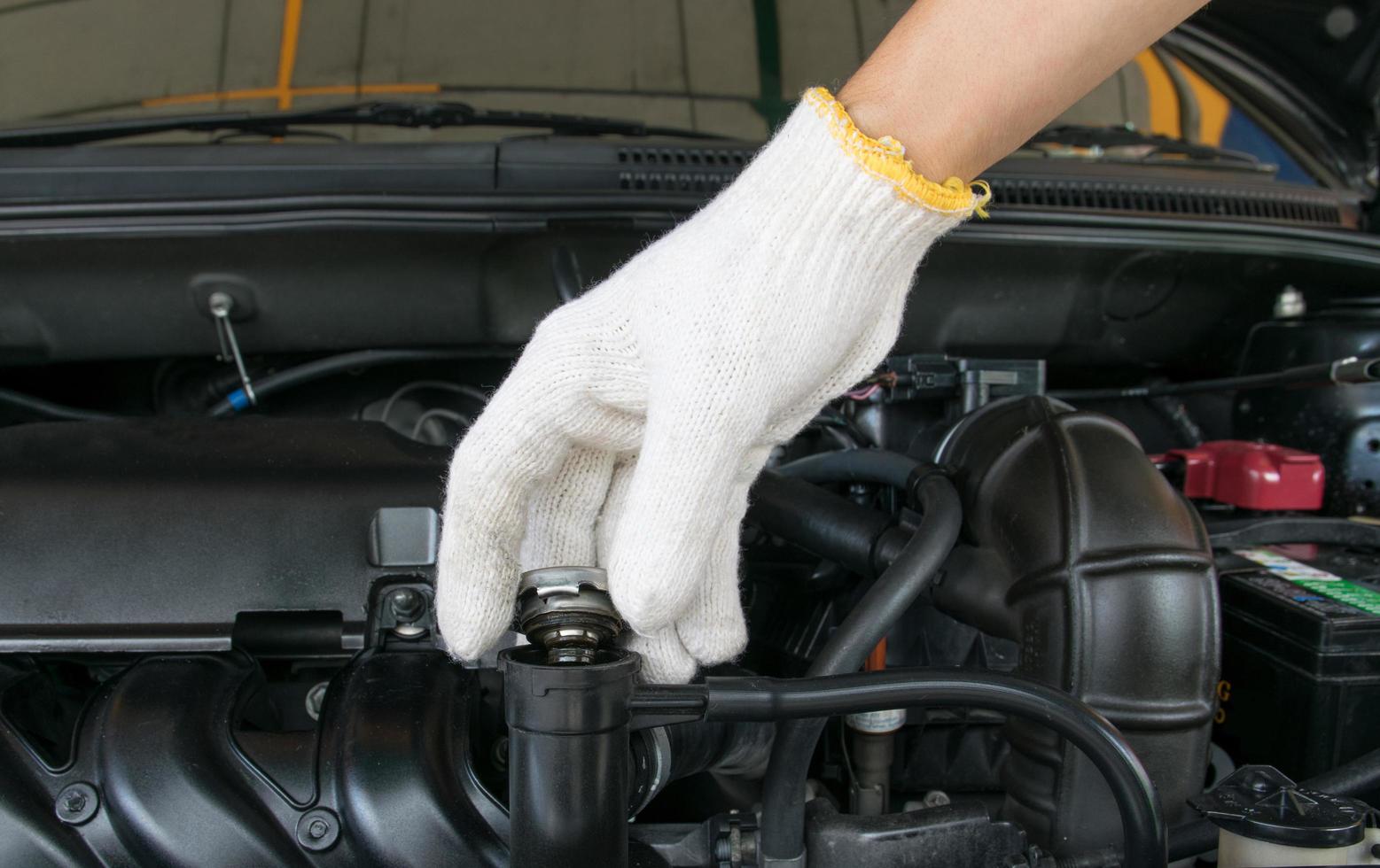 hand open valve metal cover on an radiator for engine cooling photo