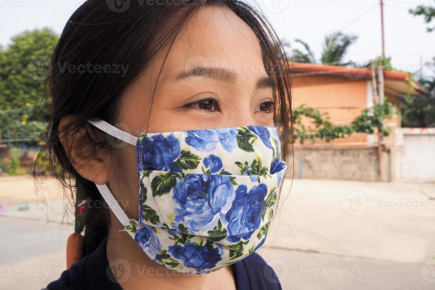 Woman and mask photo