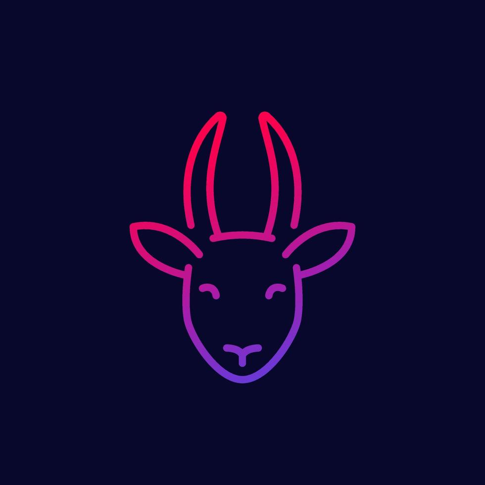 gazelle line icon, vector art