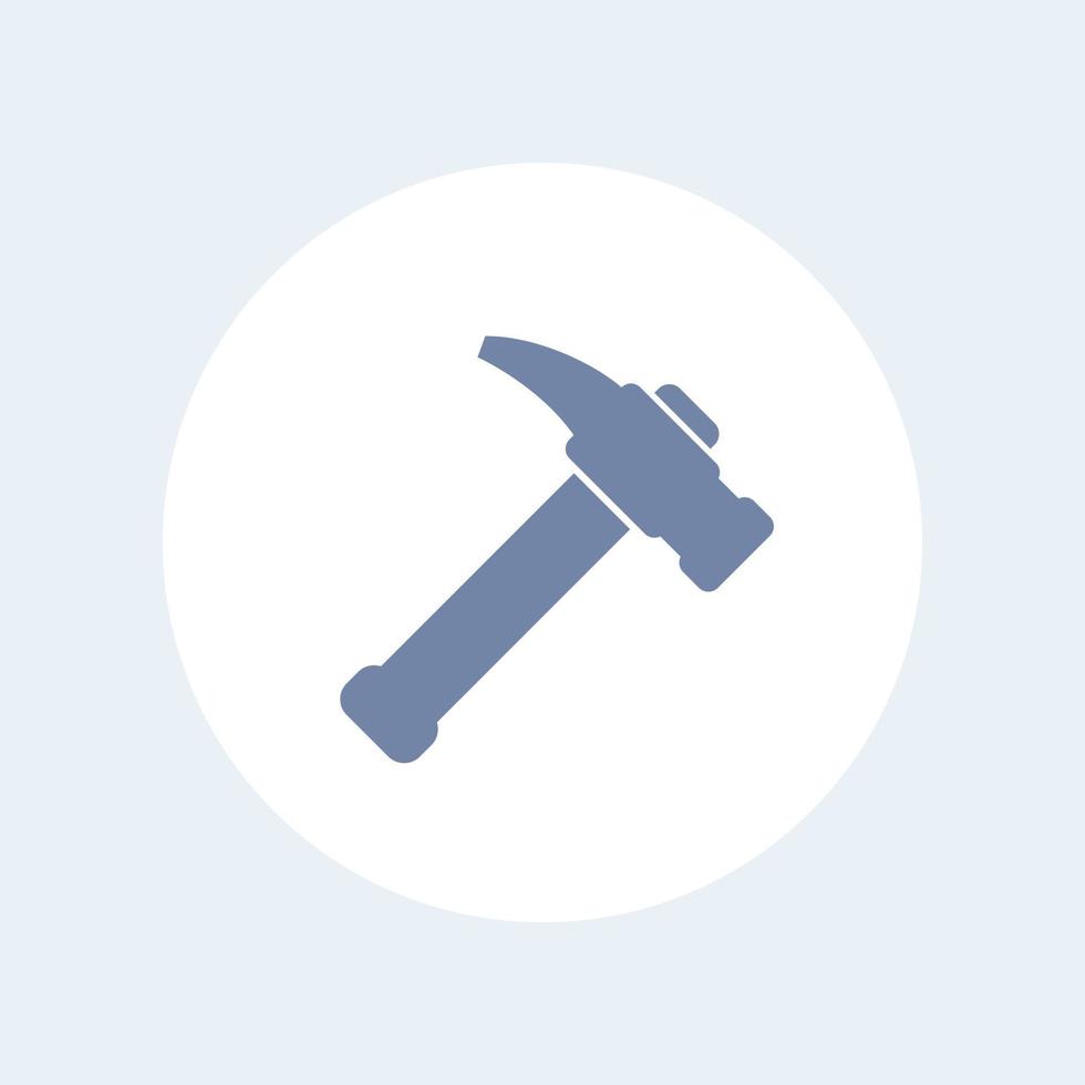 hammer icon isolated on white vector