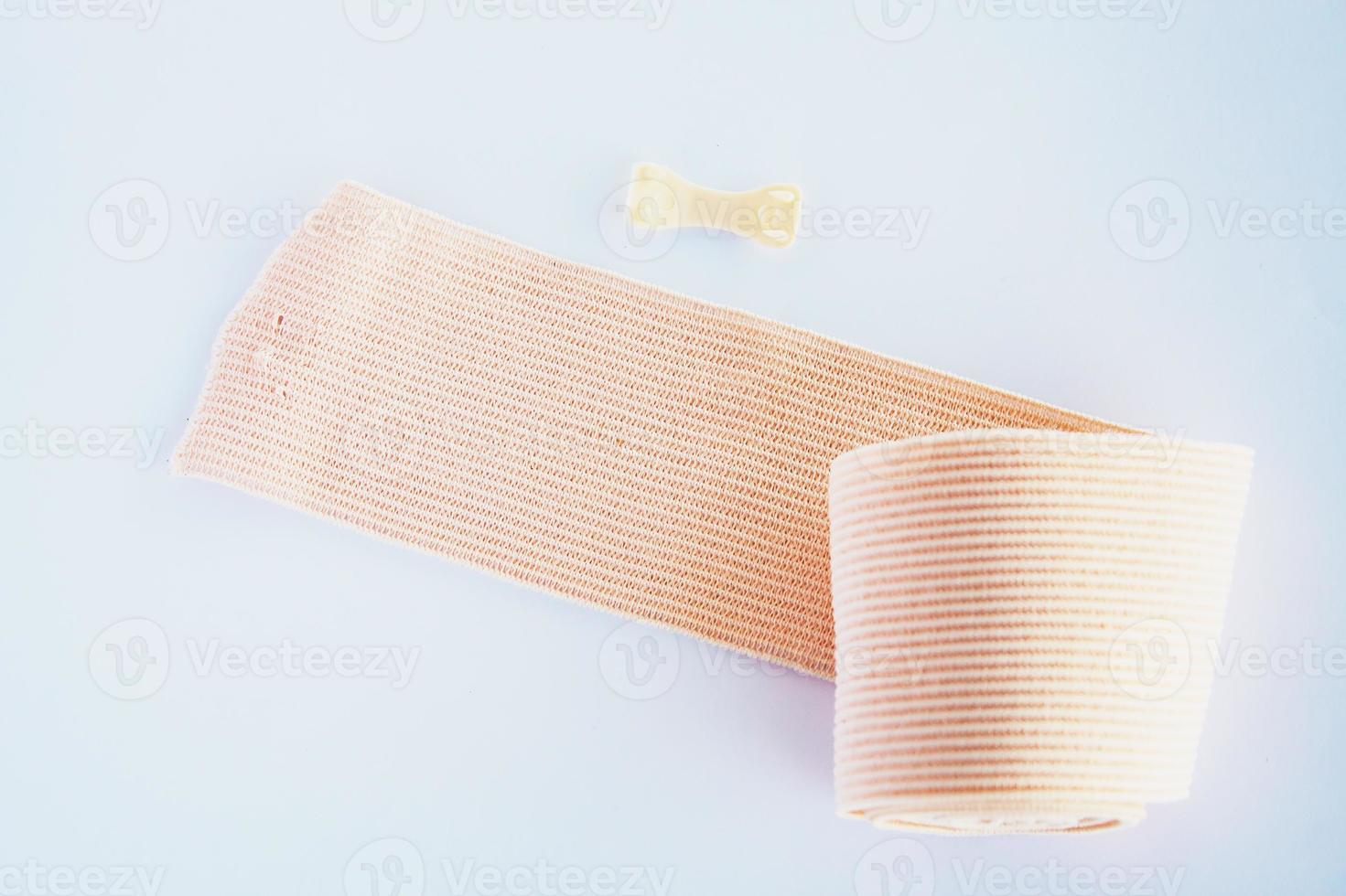 elastic bandage on the white background photo