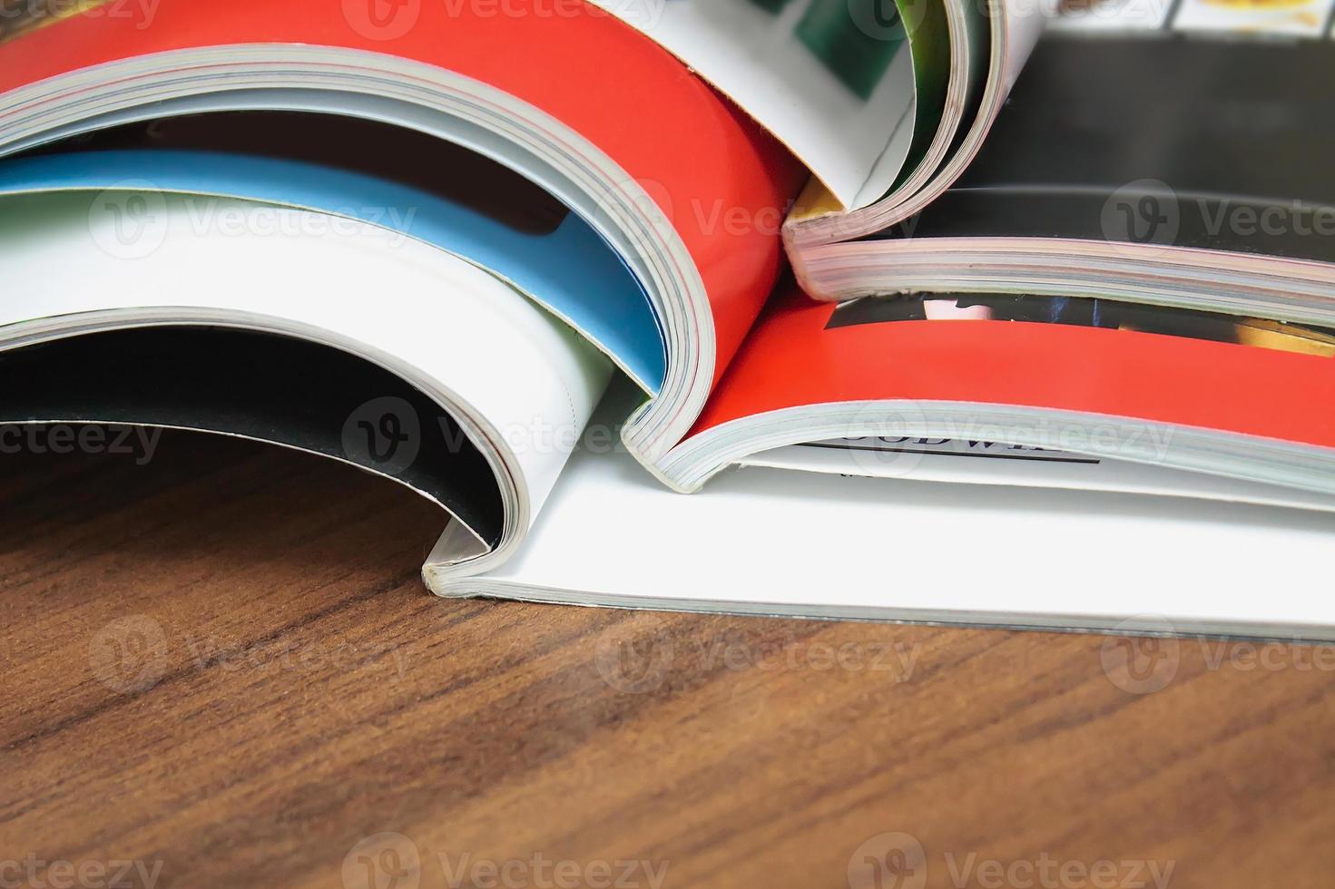 Stack of magazines photo