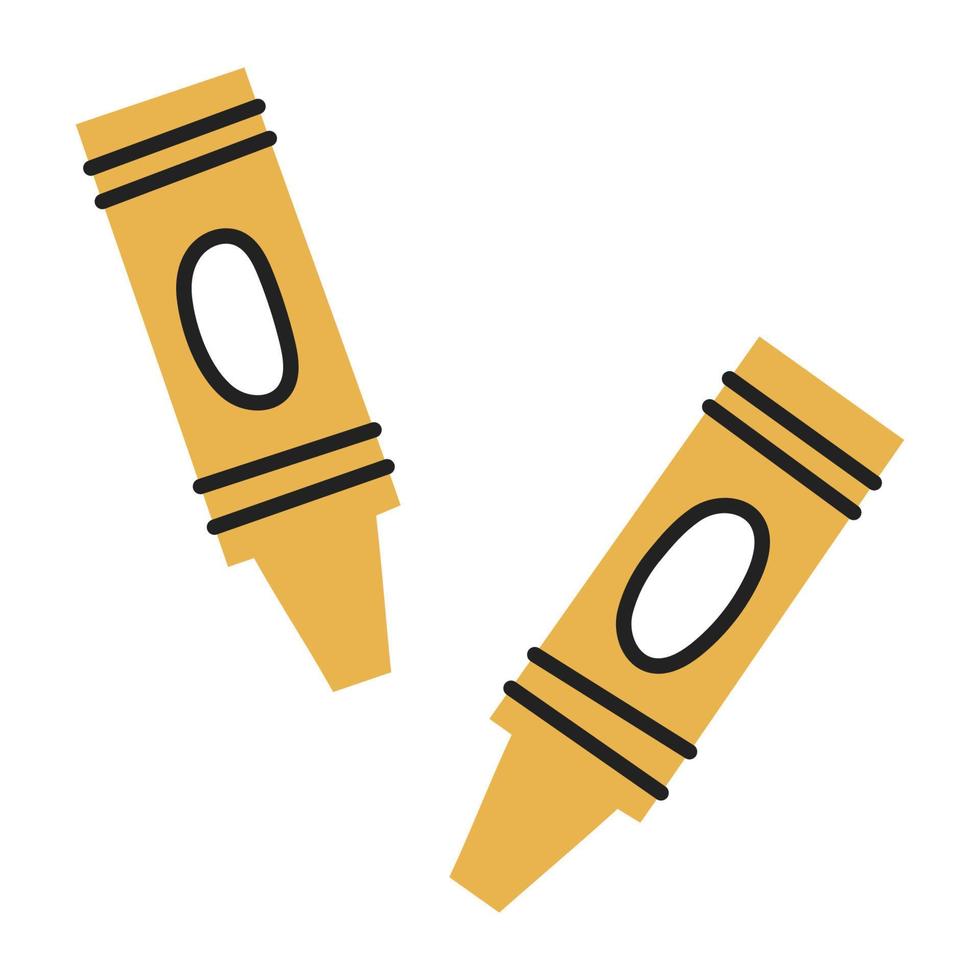 Crayon. Hand Drawn Doodle Kid Stuff Icon. vector