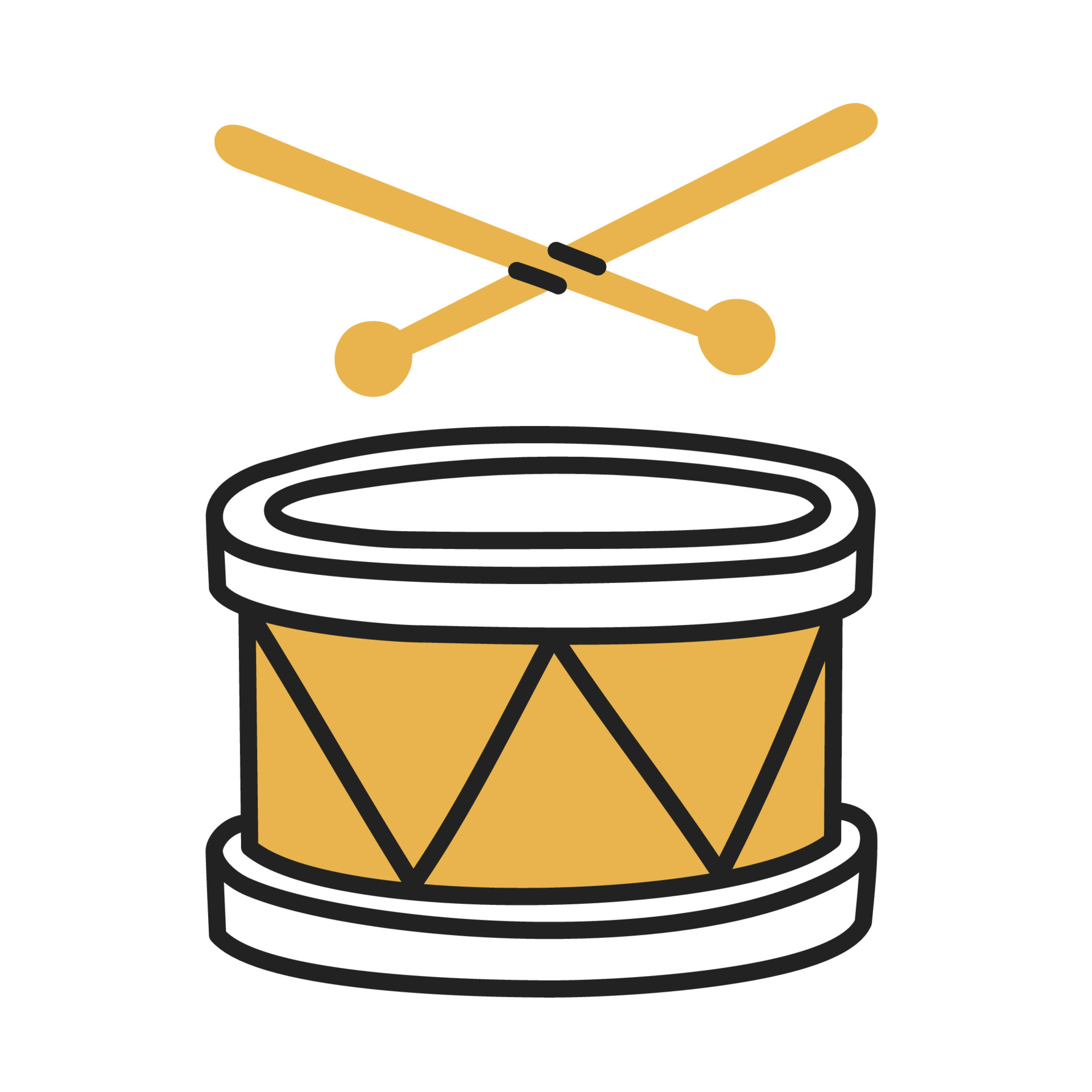 Drum. Hand Drawn Doodle Kid Stuff Icon. 6884623 Vector Art at Vecteezy