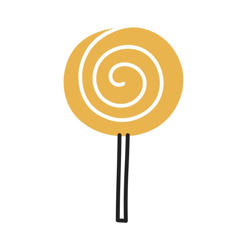 Lollipop. Hand Drawn Doodle Kid Stuff Icon. vector