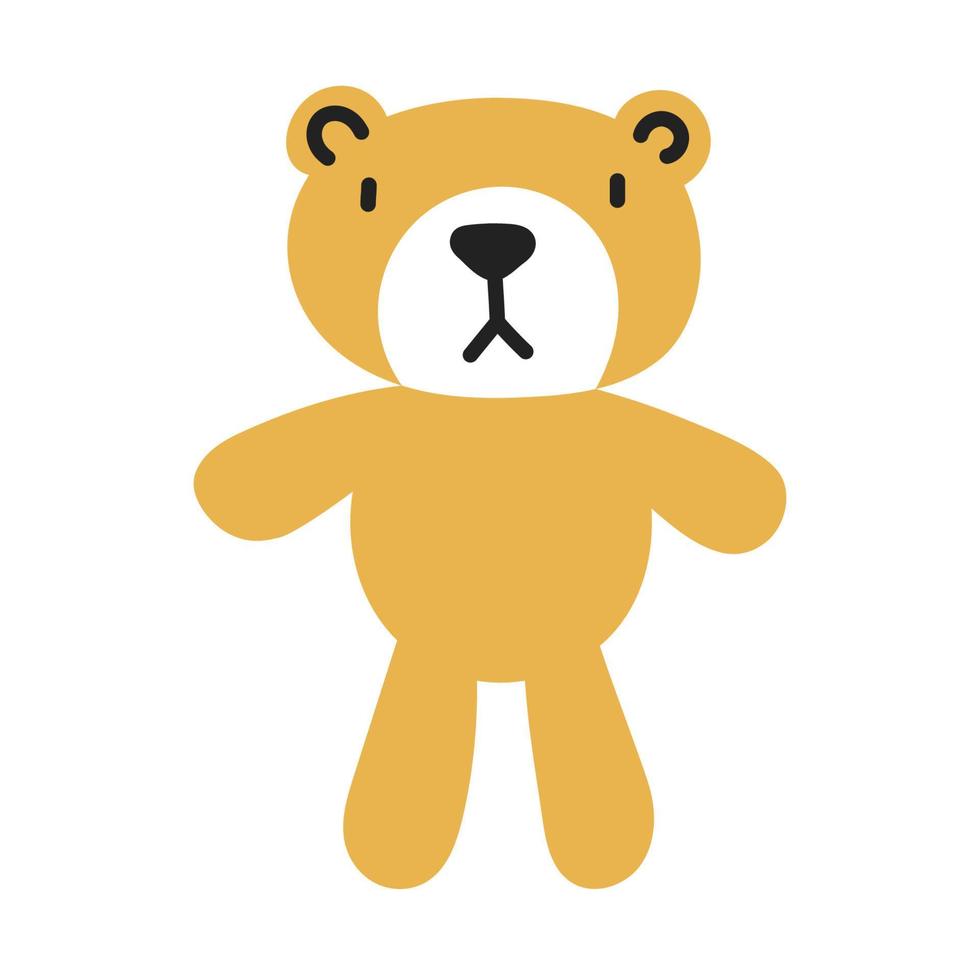 Teddy. Hand Drawn Doodle Kid Stuff Icon. vector