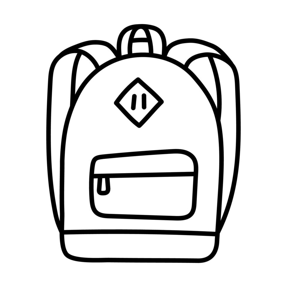 Bag. Hand Drawn Doodle Kid Stuff Icon. vector