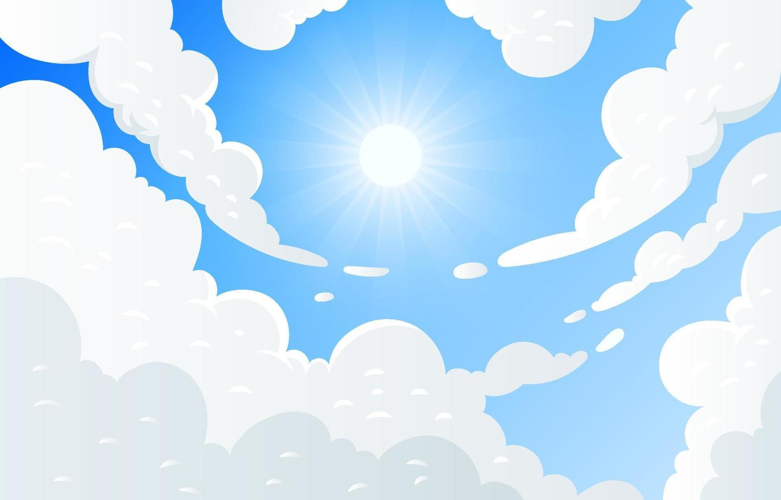 fondo hermoso cielo azul vector