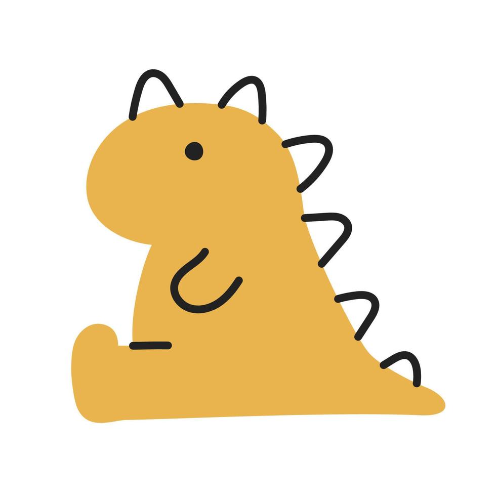 Dinosaur. Hand Drawn Doodle Kid Stuff Icon. vector